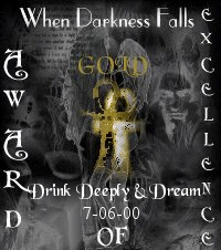 When Darkness Falls Award of Excellence: Gold